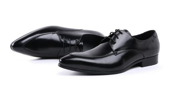 Embossing Design Patent Leer Zwarte Dress Shoes, Lace Up Dress Shoes
