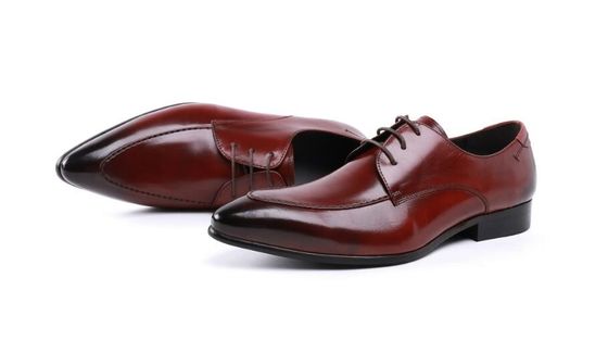 Embossing Design Patent Leer Zwarte Dress Shoes, Lace Up Dress Shoes