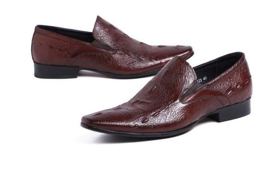 Normale grootte gesneden mannen leer jurk schoenen, puntige teen vrijetijdschoenen