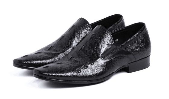 Normale grootte gesneden mannen leer jurk schoenen, puntige teen vrijetijdschoenen