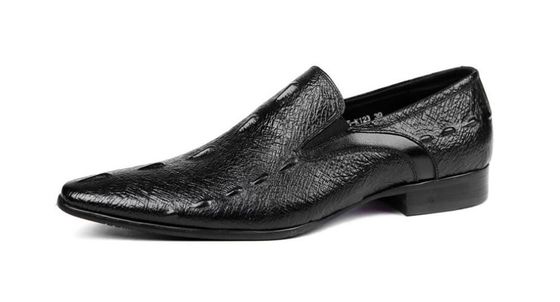 Normale grootte gesneden mannen leer jurk schoenen, puntige teen vrijetijdschoenen