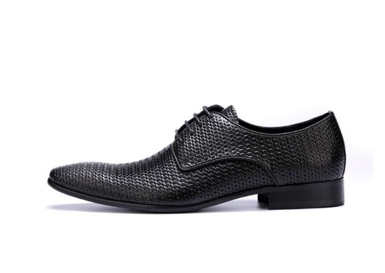 Alle geweven heldere echte mannen leren jurk schoenen, lederen Oxford schoenen voor mannen