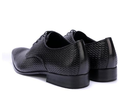 Alle geweven heldere echte mannen leren jurk schoenen, lederen Oxford schoenen voor mannen