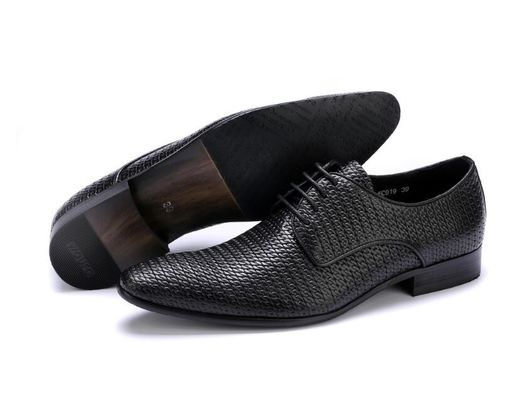 Alle geweven heldere echte mannen leren jurk schoenen, lederen Oxford schoenen voor mannen