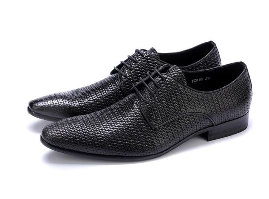 Alle geweven heldere echte mannen leren jurk schoenen, lederen Oxford schoenen voor mannen