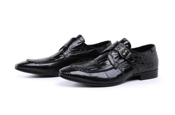 Handgemaakte heldere lederen schoenen formele bruine zakelijke schoenen voor avondfeestjes