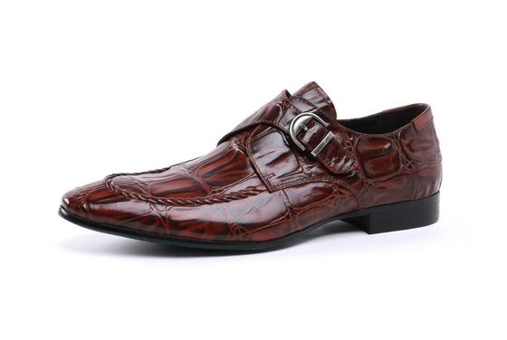 Handgemaakte heldere lederen schoenen formele bruine zakelijke schoenen voor avondfeestjes