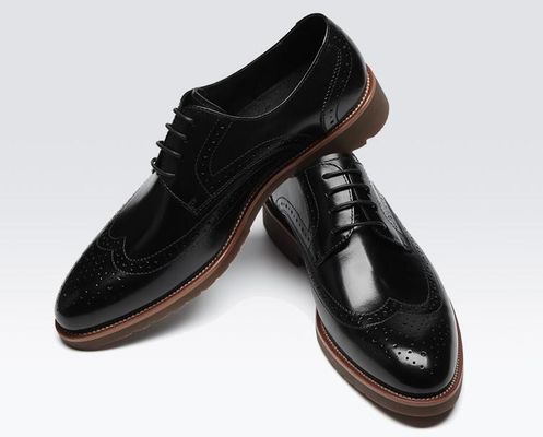Classic Style Derby Zwarte Dress Up Schoenen, Retro Men Dress Oxford Schoenen
