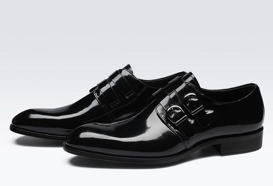 Retro Brogue Mensen Formele jurk schoenen, Bedrijfskantoor Zwarte Oxford schoenen