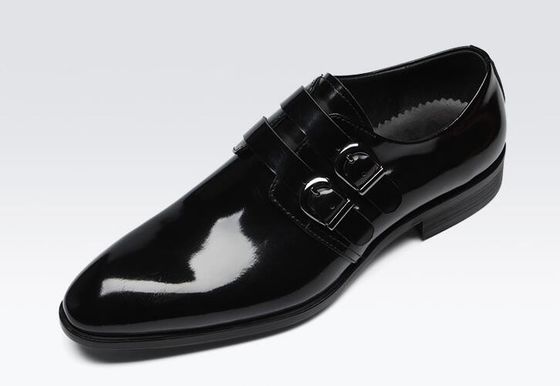 Retro Brogue Mensen Formele jurk schoenen, Bedrijfskantoor Zwarte Oxford schoenen