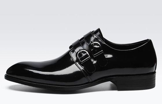 Retro Brogue Mensen Formele jurk schoenen, Bedrijfskantoor Zwarte Oxford schoenen