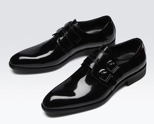 Retro Brogue Mensen Formele jurk schoenen, Bedrijfskantoor Zwarte Oxford schoenen