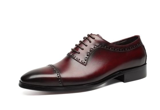 Leder voorjaar / herfst mannen bruidsjurk schoenen mannen mode Goodyear zolen Oxford