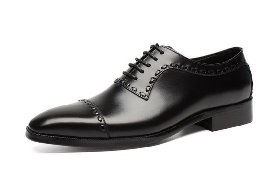 Leder voorjaar / herfst mannen bruidsjurk schoenen mannen mode Goodyear zolen Oxford