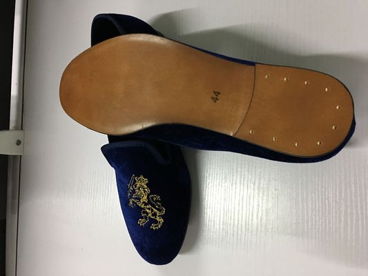 Duurzame Mens Velvet Loafers Ronde Toe Mensen Blauwe Suede Slip On Shoes