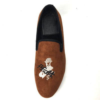Oranje Mens Velvet Loafers Wear Resistant Breathable Comfortable Leer Loafers