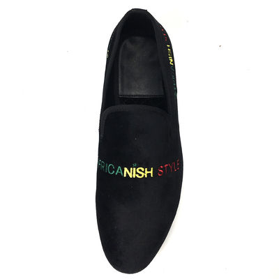 Mensen Velvet Loafers Casual Black Leather Loafers