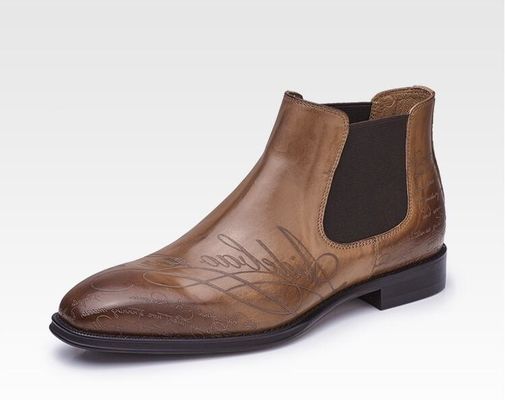 Handgemaakte Echte Mensen Casual Lederschoenen / High Ankle Boots Milieuvriendelijk