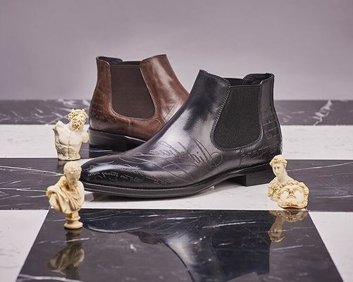 Handgemaakte Echte Mensen Casual Lederschoenen / High Ankle Boots Milieuvriendelijk