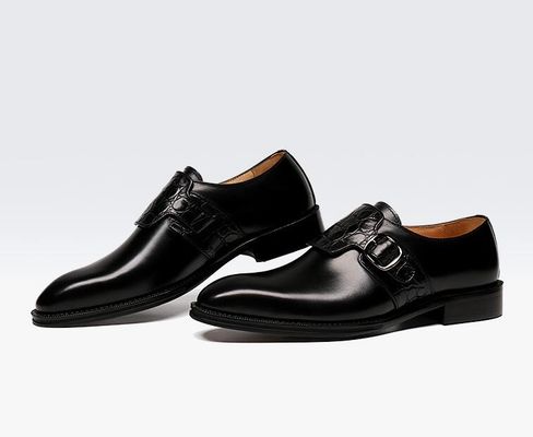 Luxe Mens Monk Strap Schoenen / Pure Echte Lederschoenen Italiaanse Stijl Loafer Voor Mannen