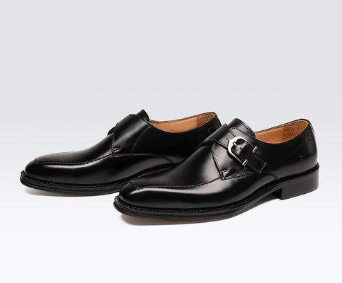 ODM Oxford Echte Lederschoenen / Luxe Mens Monk Strap Schoenen Met 3cm Hak