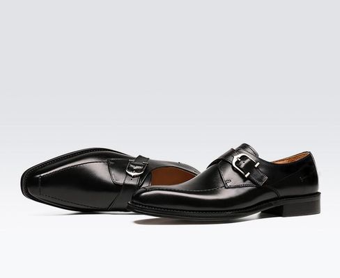 ODM Oxford Echte Lederschoenen / Luxe Mens Monk Strap Schoenen Met 3cm Hak