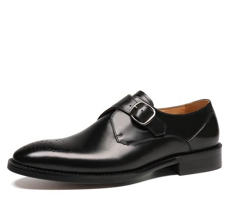 Oxford Leather Mens Buckle Dress Shoes groen / zwart Gentleman Dress Shoes