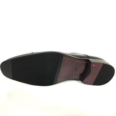 Zwart Mensen Lederen Dress Schoenen / Mensen Business Casual Schoenen Lace Up Closure Type