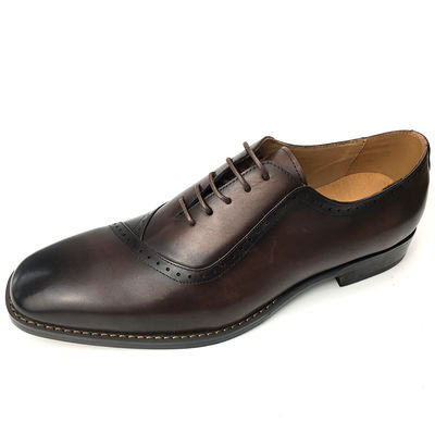 Britse stijl Mens Spits toe schoenen / Lace Up Casual schoenen Bruine kleur