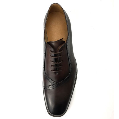 Britse stijl Mens Spits toe schoenen / Lace Up Casual schoenen Bruine kleur