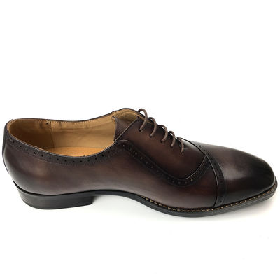 Britse stijl Mens Spits toe schoenen / Lace Up Casual schoenen Bruine kleur