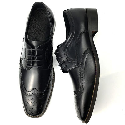Mensen Casual Lederschoenen / Mensen Zwarte Oxford Schoenen Mode Italiaanse stijl