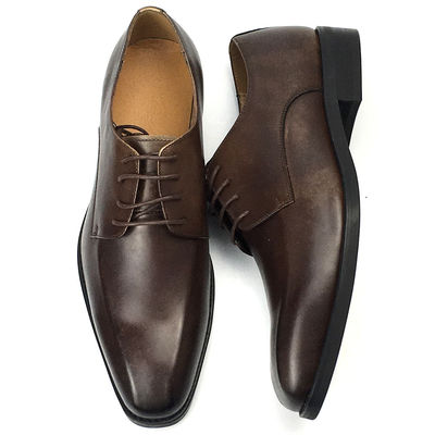 Bruine kleur Mensen Leer Casual Schoenen Lage hak Schoenen Hoogte Zakenzaken Stijl
