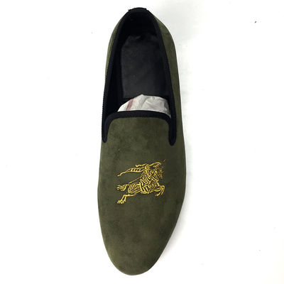 Army Green Mens Velvet Loafers ademend Mensen Slip On Zomer Schoenen