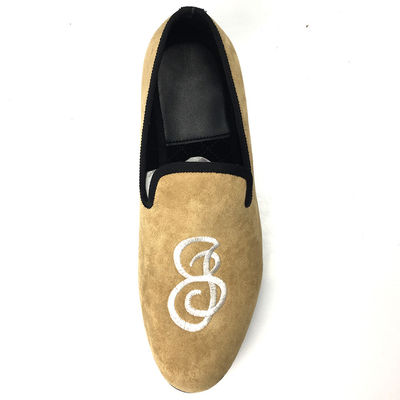 Custom Mens Velvet Loafers Slip On Mens Velvet Dress Slippers Voor Athletic / Office