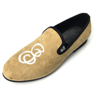 Custom Mens Velvet Loafers Slip On Mens Velvet Dress Slippers Voor Athletic / Office