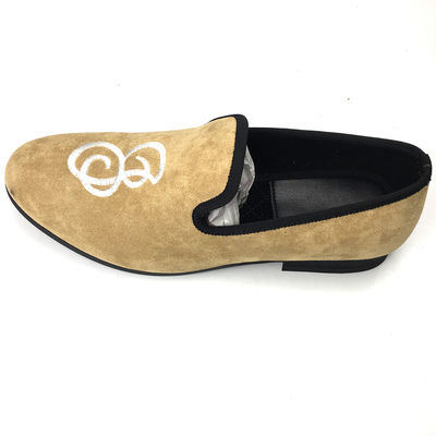 Custom Mens Velvet Loafers Slip On Mens Velvet Dress Slippers Voor Athletic / Office