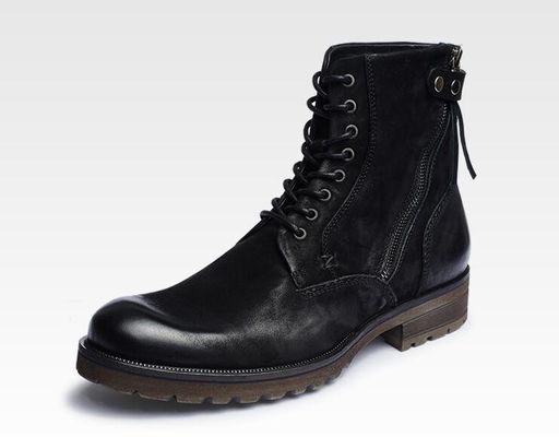 Lace Up Mens Ankle Boots Wear Resistant Casual Mens Leer Cowboy Boots