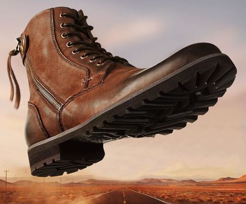 Lace Up Mens Ankle Boots Wear Resistant Casual Mens Leer Cowboy Boots