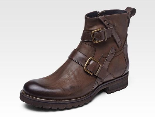Echte leren Britse Retro Mens Martin laarzen / trendy Chelsea laarzen