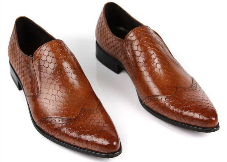 Snake Skin Pattern Mensen Formele jurk Schoenen Echte lederen mannen Luxe schoenen voor feest