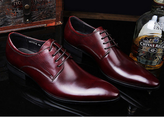 Romantische zachte leren mannen bruidsjurk schoenen pure kleur borstel af Britse stijl