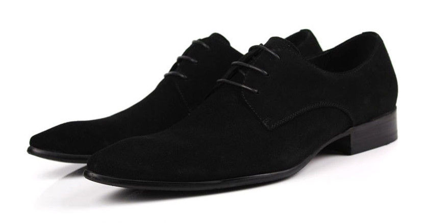 Klassieke PU Suede Upper Mensen Formele jurk schoenen Oxford Style Mensen Zwarte Casual schoenen