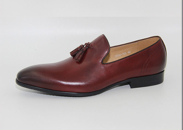 Tassel Low Heel trouwschoenen Loafers Stijl Bullock Ronde Toe Handgemaakte Oxford schoenen