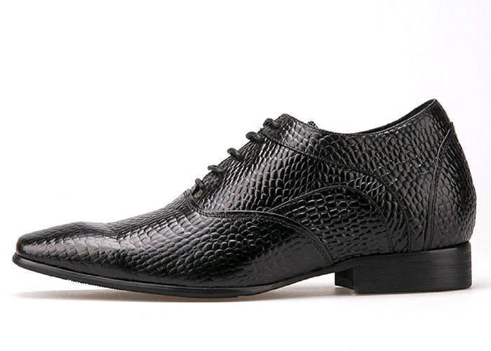 7 cm zwart dikke hakken mannen bruidsjurk zwart / bruin schoenen mannen patent leder schoenen