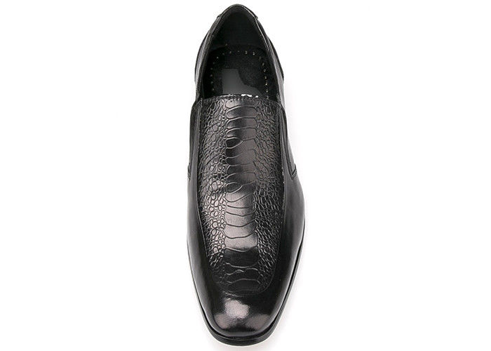 Duurzame mannen formele jurk schoenen lente / herfst comfortabele mannen zwarte slip op schoenen