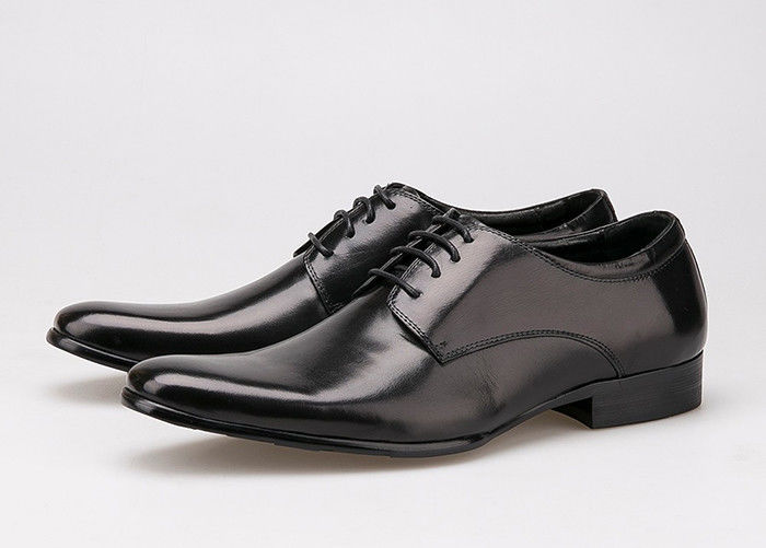 Koeienleer, top met kanten, Derby schoenen, vlakke hakken, zachte mannen schoenen, zwarte schoenen.