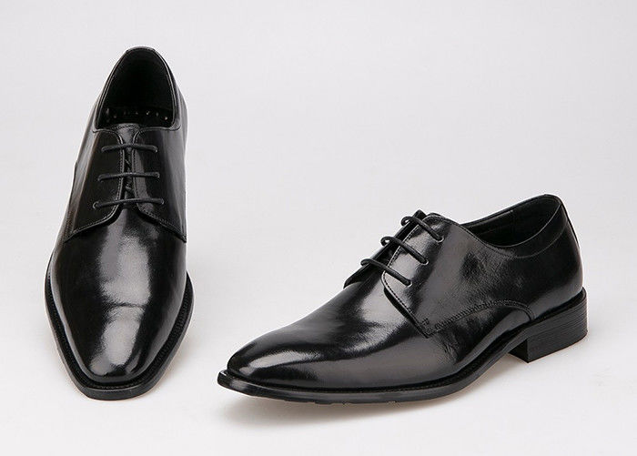 Vlakke mannen formele jurk schoenen zwart Echt leer kanten schoenen voor kantoor