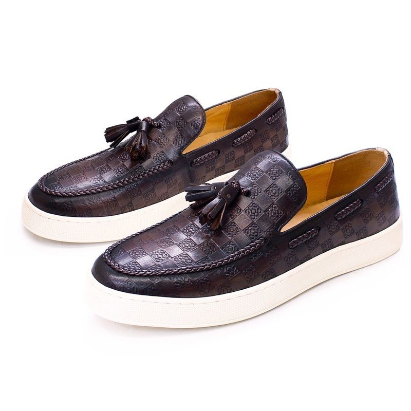 Leer Casual Mens Slip On Sneakers Schoenen 1,2 kg 40-45 maat
