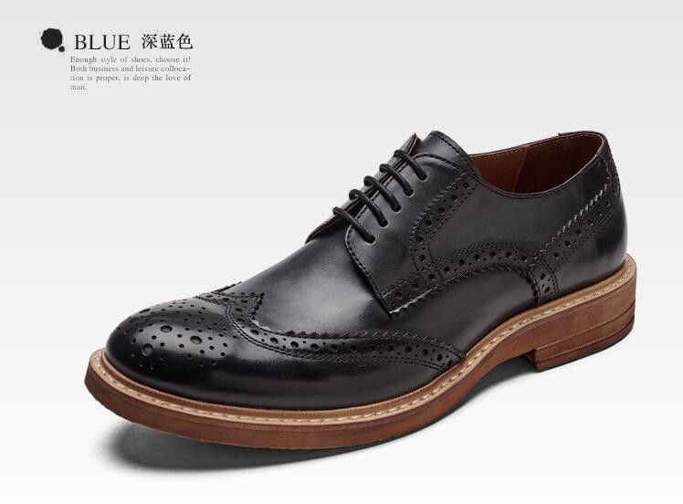 Handgemaakte gebrand mens formele lederen schoenen, op maat gemaakt mens bruine kanten up dress schoenen